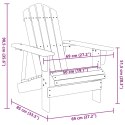 KRZESŁO ADIRONDACK BIAŁE 69X85X90,5CM LITE DREWNO JODŁOWE