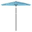 PARASOL OGRODOWY NA STALOWYM SŁUPKU NIEBIESKI 268X268X226CM