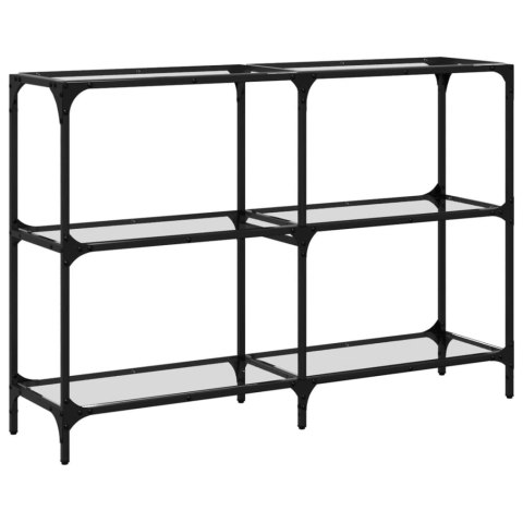 STOLIK KONSOLOWY Z PRZEZROCZYSTYM SZKLANYM BLATEM 118,5X30X81