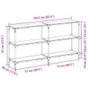 STOLIK KONSOLOWY Z PRZEZROCZYSTYM SZKLANYM BLATEM 158,5X30X81