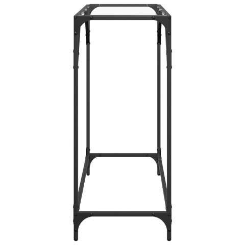 STOLIK KONSOLOWY Z PRZEZROCZYSTYM SZKLANYM BLATEM 80X35X81CM