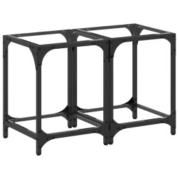 STOLIKI KAWOWE ZE SZKLANYM BLATEM 2 SZT. 30X30X40CM STAL