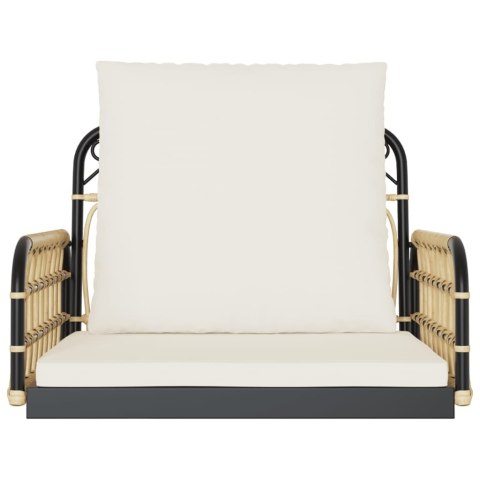 HUŚTAWKA Z PODUSZKAMI 63X58X39CM POLIRATTAN I STAL