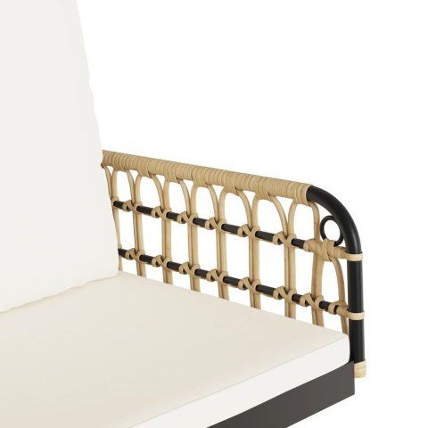 HUŚTAWKA Z PODUSZKAMI 63X58X39CM POLIRATTAN I STAL