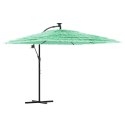 PARASOL OGRODOWY NA STALOWYM SŁUPKU ZIELONY 269X269X235CM
