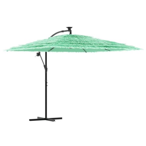 PARASOL OGRODOWY NA STALOWYM SŁUPKU ZIELONY 269X269X235CM