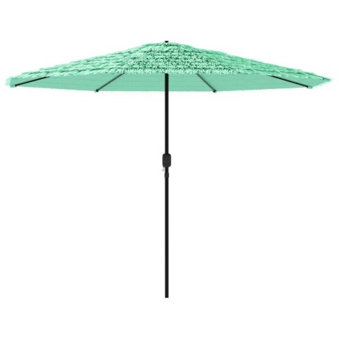PARASOL OGRODOWY NA STALOWYM SŁUPKU ZIELONY 324X324X247CM