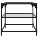 STOLIKI KAWOWE ZE SZKLANYM BLATEM 2 SZT. 50X50X45CM STAL