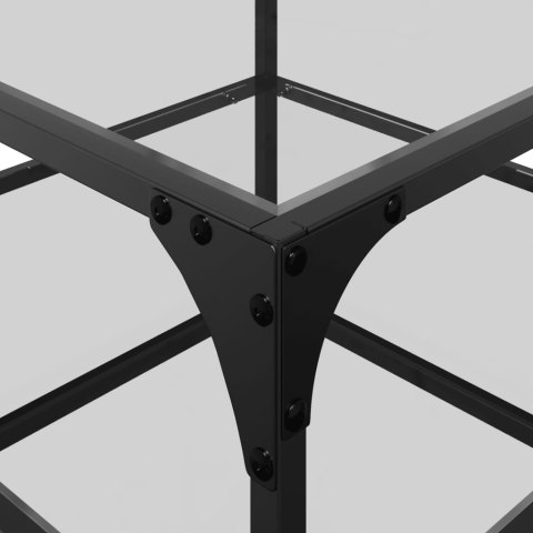 STOLIKI KAWOWE ZE SZKLANYM BLATEM 2 SZT. 50X50X45CM STAL