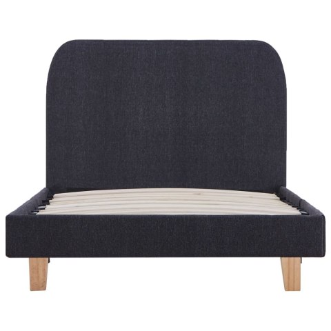 RAMA ŁÓŻKA CIEMNOSZARA TKANINA 90X 200CM