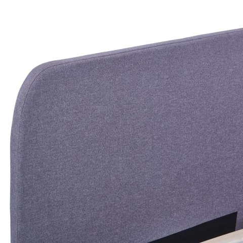 RAMA ŁÓŻKA JASNOSZARA TAPICEROWANA TKANINĄ 180X 200CM