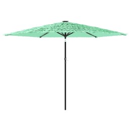 PARASOL OGRODOWY NA STALOWYM SŁUPKU ZIELONY 288X288X225CM
