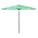 PARASOL OGRODOWY NA STALOWYM SŁUPKU ZIELONY 288X288X225CM