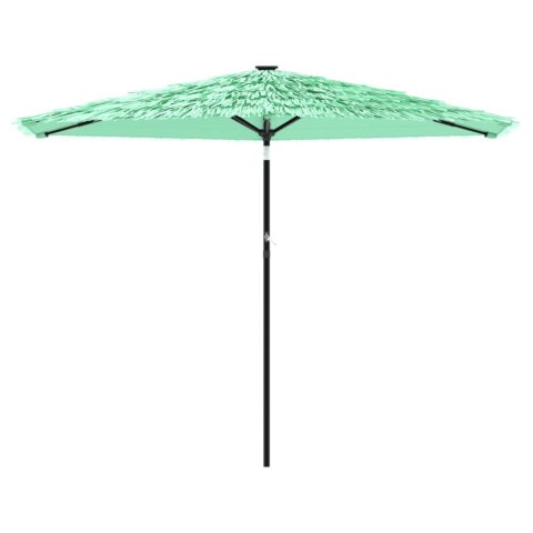 PARASOL OGRODOWY NA STALOWYM SŁUPKU ZIELONY 288X288X225CM