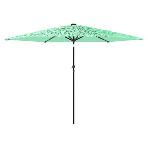 PARASOL OGRODOWY NA STALOWYM SŁUPKU ZIELONY 288X288X225CM