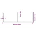 BLAT DO ŁAZIENKI CIEMNOBRĄZOWY 180X60X(2-6)CM LITE DREWNO