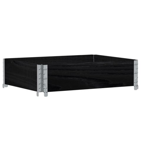 NADSTAWKA PALETOWA CZARNA 80X60CM LITE DREWNO SOSNOWE