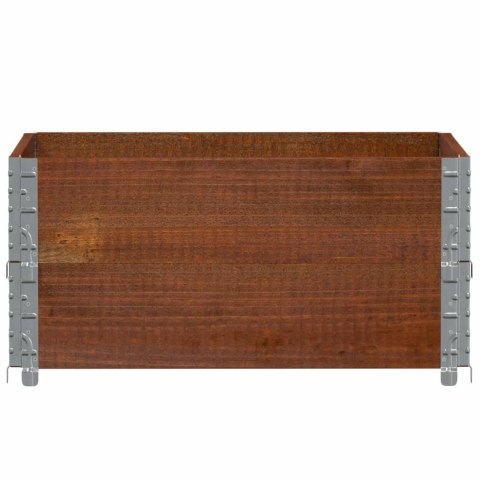 NADSTAWKI PALETOWE 2 SZT. BRĄZOWE 80X60CM DREWNO SOSNOWE