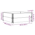 NADSTAWKI PALETOWE 2 SZT. CZARNE 100X100CM DREWNO SOSNOWE