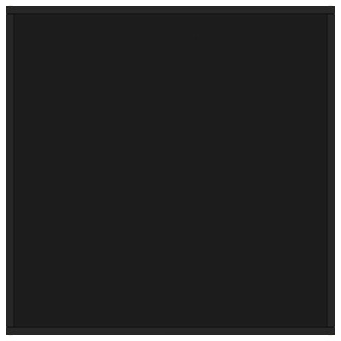 STOLIK KAWOWY CZARNY CZARNE SZKŁO 80X80X35CM