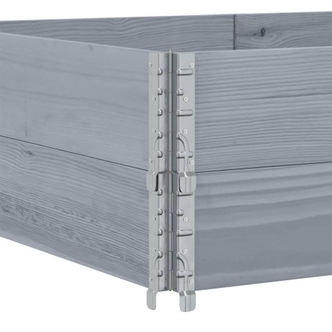 NADSTAWKI PALETOWE 2 SZT. SZARE 150X100CM DREWNO SOSNOWE