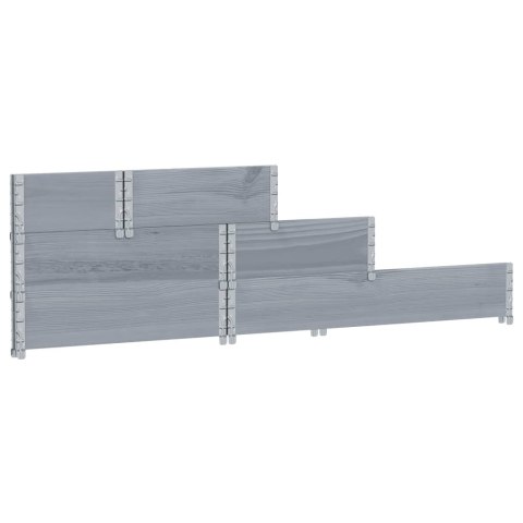 3-POZIOMOWA PODWYŻSZONA DONICA SZARA 120X80CM SOSNOWA