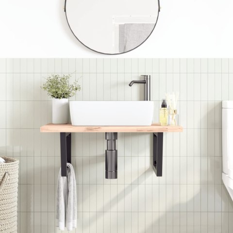 WSPORNIKI DO PÓŁKI POD UMYWALKĘ 2 SZT. CZARNE TRAPEZOWE