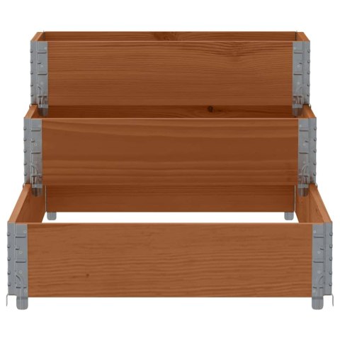 3-POZIOMOWA PODWYŻSZONA DONICA BRĄZOWA 120X80CM SOSNOWA