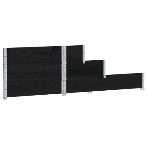 3-POZIOMOWA PODWYŻSZONA DONICA CZARNA 120X80CM SOSNOWA