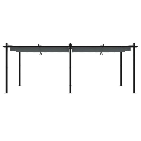 ALTANA OGRODOWA ZE ZWIJANYM DACHEM ANTRACYTOWA 3X6M