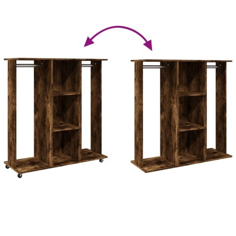 SZAFA NA KÓŁKACH PRZYDYMIONY DĄB 102X38X110CM