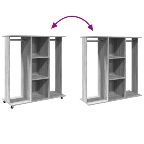 SZAFA NA KÓŁKACH SZARY DĄB SONOMA 102X38X110CM