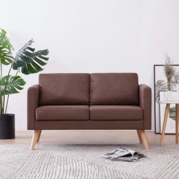 2-OSOBOWA SOFA TKANINA BRĄZOWA