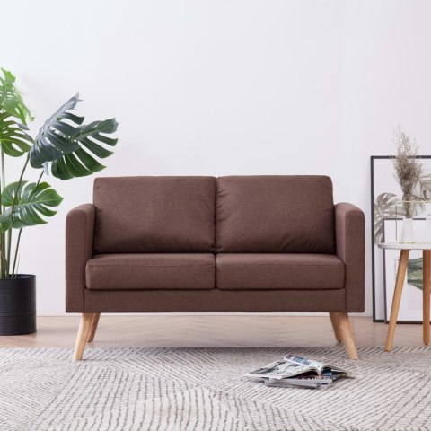 2-OSOBOWA SOFA TKANINA BRĄZOWA