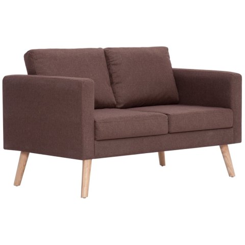 2-OSOBOWA SOFA TKANINA BRĄZOWA