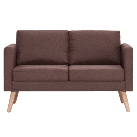 2-OSOBOWA SOFA TKANINA BRĄZOWA