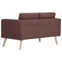 2-OSOBOWA SOFA TKANINA BRĄZOWA