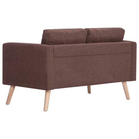 2-OSOBOWA SOFA TKANINA BRĄZOWA