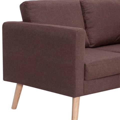 2-OSOBOWA SOFA TKANINA BRĄZOWA