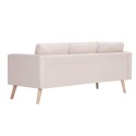 SOFA 3-OSOBOWA MATERIAŁOWA KREMOWA