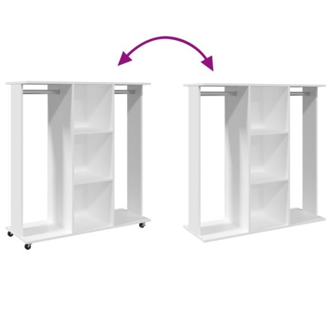 SZAFA NA KÓŁKACH BIAŁA 102X38X110CM