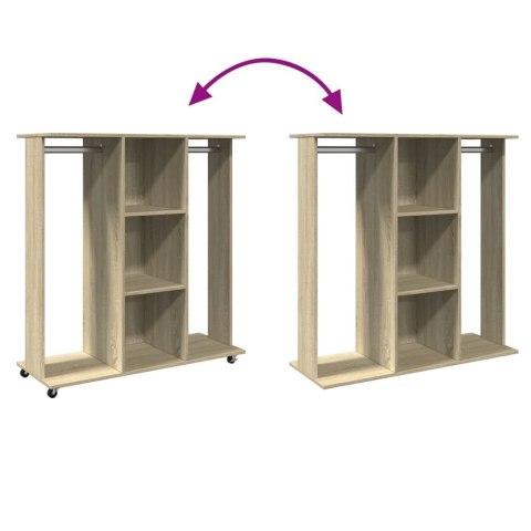 SZAFA NA KÓŁKACH DĄB SONOMA 102X38X110CM