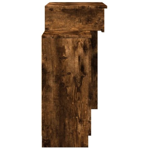 TOALETKA Z OŚWIETLENIEM LED PRZYDYMIONY DĄB 115X37X110,5CM