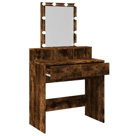 TOALETKA Z OŚWIETLENIEM LED PRZYDYMIONY DĄB 80X41X144,5CM