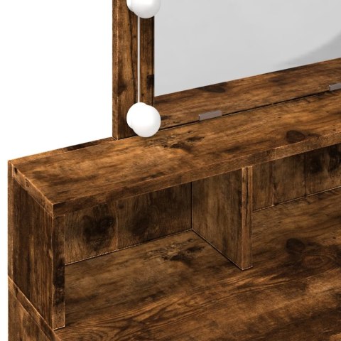 TOALETKA Z OŚWIETLENIEM LED PRZYDYMIONY DĄB 80X41X144,5CM