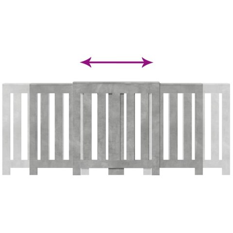 OSŁONA NA GRZEJNIK KALORYFER SZAROŚĆ BETONU 205X21,5X83,5CM