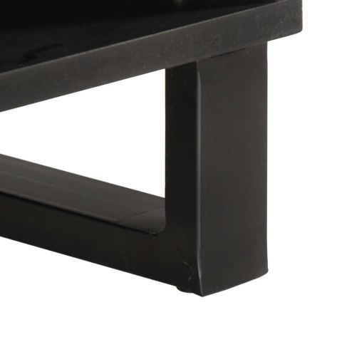 STOLIK KAWOWY BIAŁY 80X51X40CM LITE DREWNO MANGO