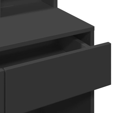 TOALETKA Z OŚWIETLENIEM LED CZARNA 80X41X144,5CM