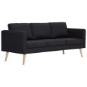 3-OSOBOWA SOFA TKANINA CZARNA