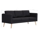 3-OSOBOWA SOFA TKANINA CZARNA